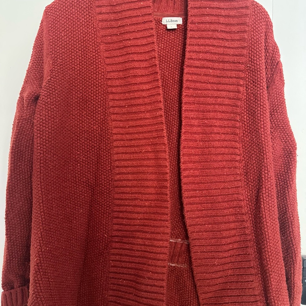L.L. Bean Women's Rich Red Cardigan